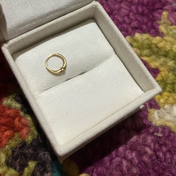 Pamela love gold septum piercing ring hoop with diamond and original box 💎 - Picture 2 of 2